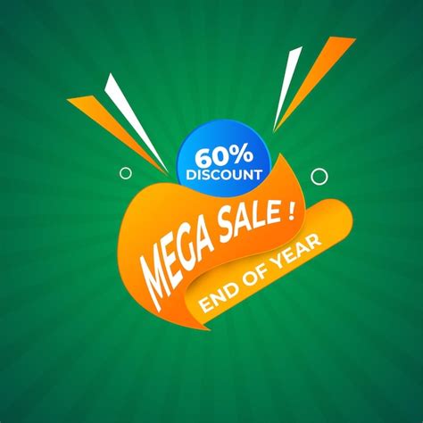 Vector De Plantilla De Oferta De Gran Venta Editable Mega Venta Super