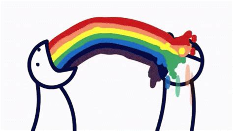 Rainbow Puke Rainbow Puke Puking Rainbows Discover Share Gifs