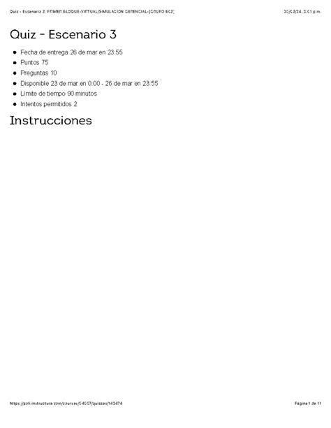 Quiz Escenario Primer Bloque Virtual Simulaci N Gerencial
