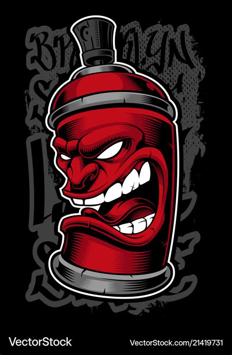 Graffiti spray monster Royalty Free Vector Image