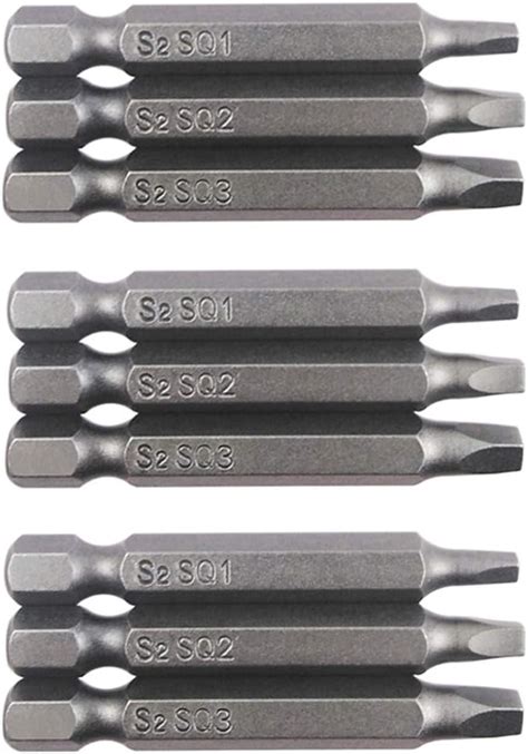 Wolfride Set Of Pcs Square Head Screwdriver Bits Inch Shank