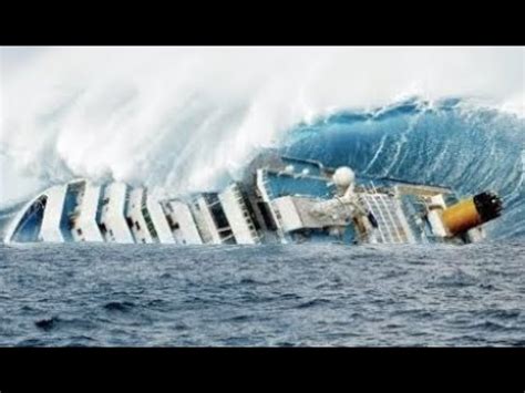 Giant Cruise Ships Icebreakers Overcome Powerful Waves In Storm Fat