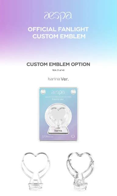 Aespa Official Light Stick Fanlight Custom Emblem Karina Ver K Pop