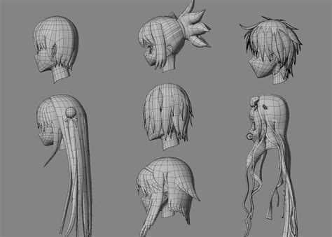 Anime Hair 3d Model By Ryanmaicol