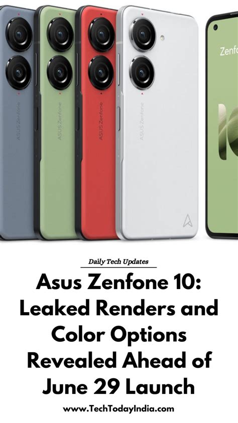 Asus Zenfone Leaked Renders And Color Options Revealed Ahead Of