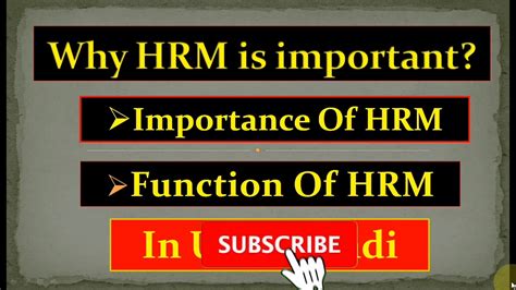 Importance Of Human Resource Management In Urdu Hindi Function Of Hrm In Urdu Hindi Youtube