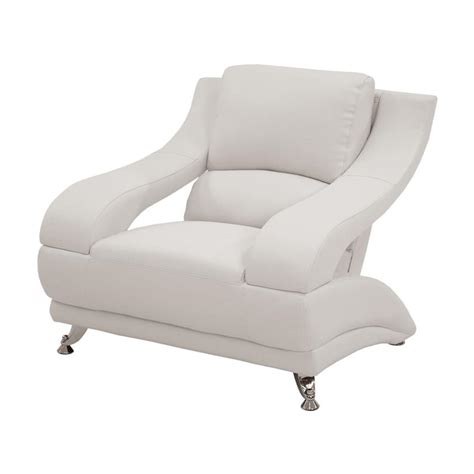 Jedda White Leather Chair El Dorado Furniture