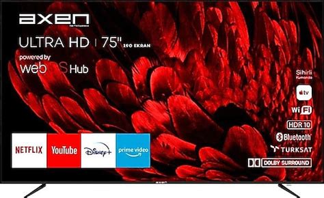 Axen Ax Ledb K Ultra Hd Ekran Uydu Al C L Webos Smart Led