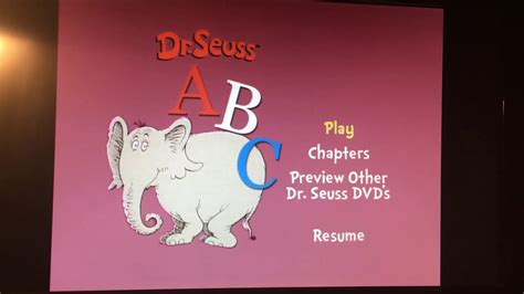 Dr Seusss Abc Dvd Menu Walkthrough Most Viewed Video Youtube