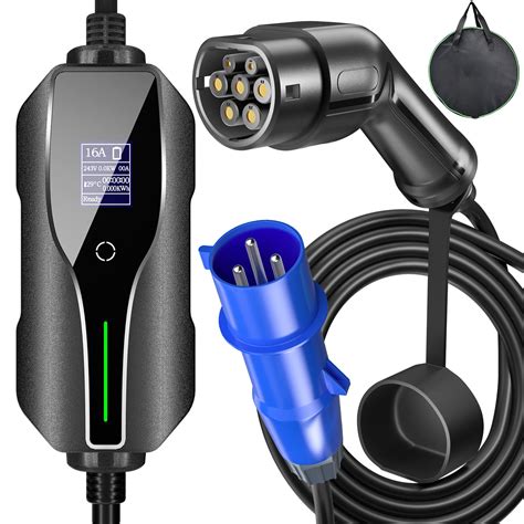 Buy Vogvigo Ev Charger Type 2electric Vehicle Charger With Digital Screen10a16a 20a 24a