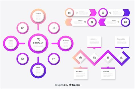 Elementos De Infografía Colorida Línea De Tiempo Vector Gratis