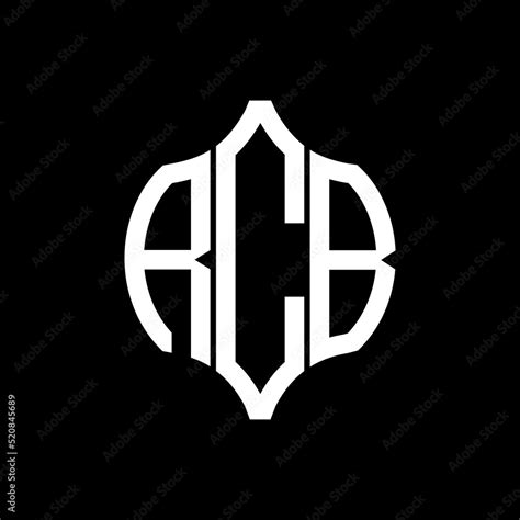 Rcb Letter Logo Rcb Best Black Background Vector Image Rcb Monogram