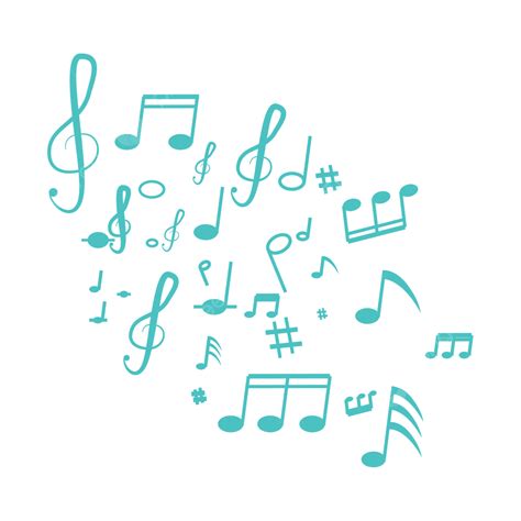 Blue Music Notes Png