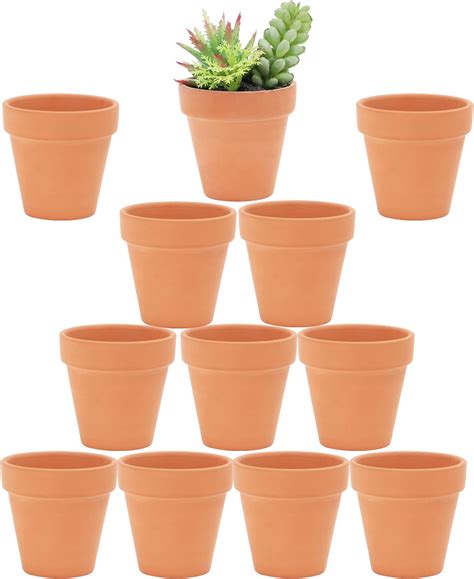 Fcfkuk 36pcs Small Mini Clay Pots 25inch Terra Cotta Pot