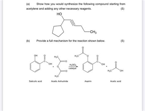 Solved A Show How You Would Synthesize The Following Chegg