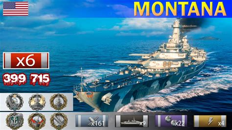 Лучший бой Линкора Montana X уровень США [ Wows ] World Of Warships Replays Youtube