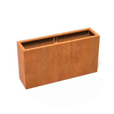 Pot Rectangulaire ANDES CONNECT KIT Sans Fond En Acier Corten