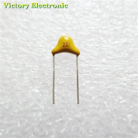 100pcs Lot Multilayer Ceramic Capacitor 221 50V 220pF 221J P 5 08mm In