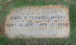 Jewel O Fleming Myers 1897 1986 Homenaje De Find A Grave