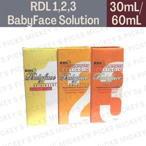 Rdl Baby Face Solution 1 2 3 30 Or 60ml Lazada Ph