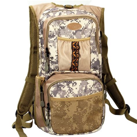 Camo Fishing Back Pack Adjustable Size Fly Fishing Backpack Camo Fly Fishing Vest Multi Pocket ...