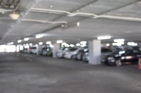 Premium Photo Car Parking Lot Interior Blur Background Abstract Blurred