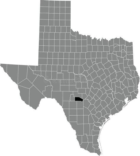 Location Map Of The Bandera County Of Texas Usa Stock Vector