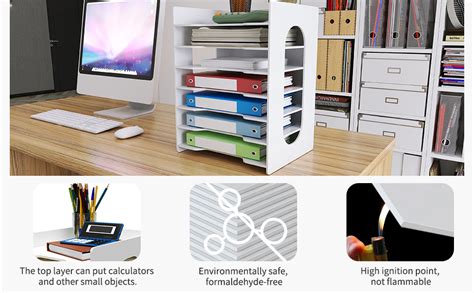 Natwind Office 7 Tiers File Paper Organizer For Desk