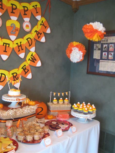 Candy Corn Birthday Party Fall Birthday Parties October Birthday