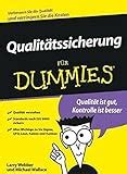 Qualit Tsmanagement Nach Iso F R Dummies Rainer Weltring