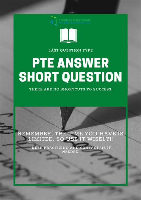 Pte Answer Short Question Creative Educations