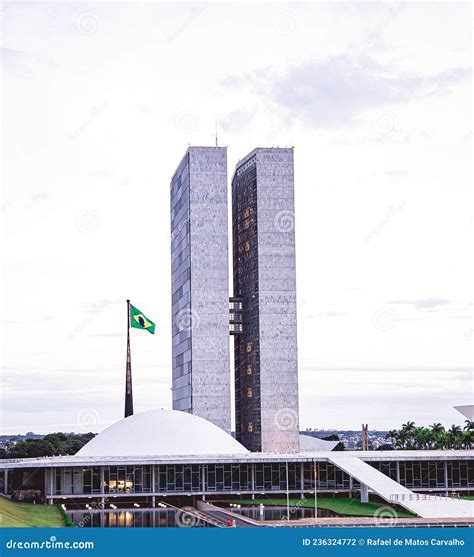 The National Congress Of Brazil Building Designed By Oscar Niemeyer