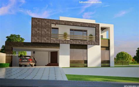 D Front Elevation Kanal Corner Plot Beautiful Modern House