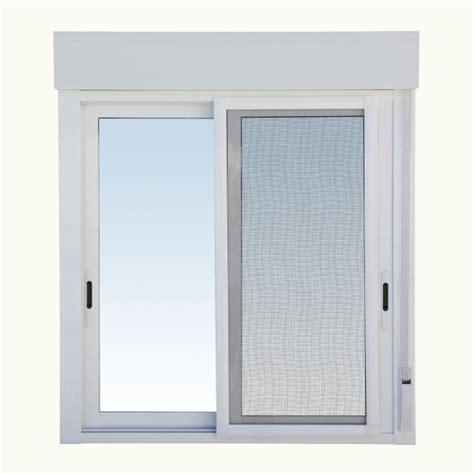 Ventana corredera con mosquitera y persiana 115 5x120 cm Brico Depôt