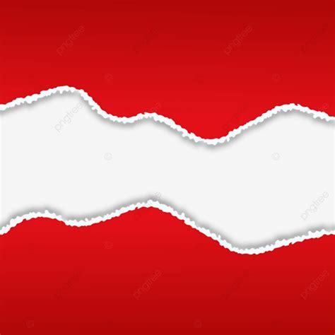 Torn Paper Red Color Vector, Torn Paper, Torn, Paper PNG and Vector with Transparent Background ...