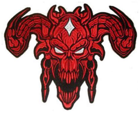 Devil Red Back Embroidered Patch 12 X 9 14 Inch 30cm X Etsy