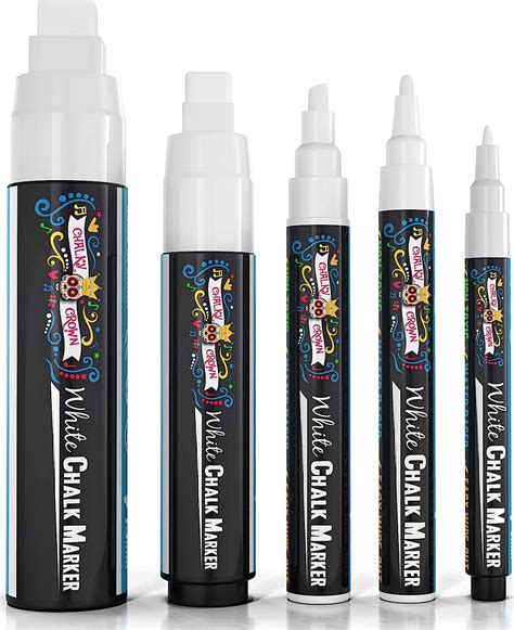 Chalky Crown Pennarelli Lavabili Per Bambini Bianchi A Gesso Liquido