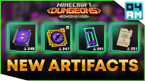 ALL NEW ARTIFACTS SHOWCASE Where To Find Them In Minecraft Dungeons