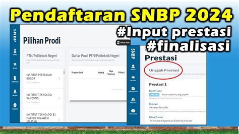 Langkah Langkah Pendaftaran Snbp Isi Prestasi Dan Finalisasi