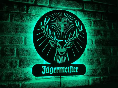 Jagermeister Led Sign Neon Sign Jagermeister Wall Art Jagermeister