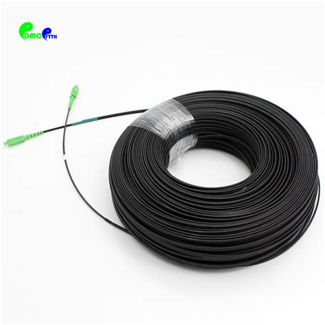 G652D FTTH Fiber Optic Patch Cables Kabel Drop Pendukung Mandiri Udara