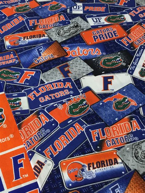 3 Uf Fabric 12 Yard 18x42 University Of Florida Fabric Gators Fabric