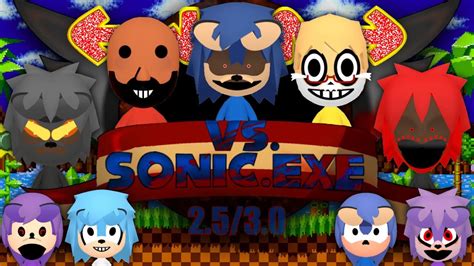 Every Sonic Exe 2 5 3 0 Mod Vs Friday Night Funkin Mii Ever Youtube