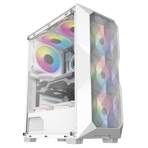 Gabinete Gamer Hayom Gb Tampa Lateral De Vidro Fans Led