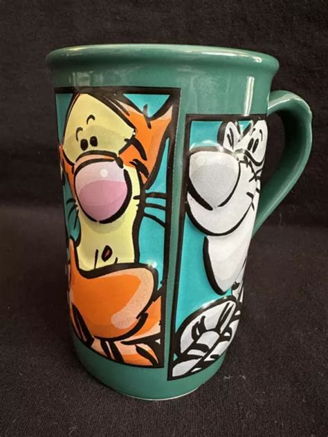 Disney Store Tigger Winnie The Pooh D Raised Oz Teal Coffee Mug