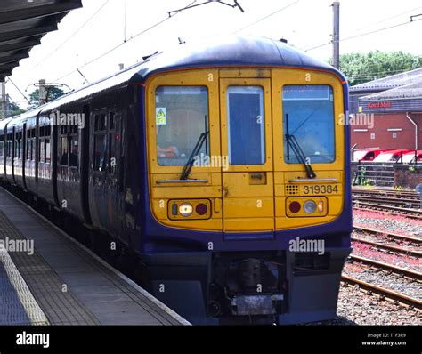 A Northern Rail Train Arriving At Preston Railway Station Lancashire