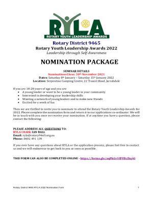 Fillable Online Application Form RYLA 2022 Docx Fax Email Print