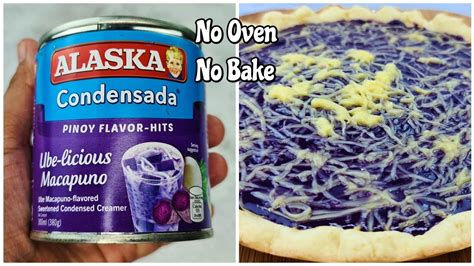 Ube Cheese Condensed Milk Pie Sa Kawali Gawin Itong Instant Meryenda Na Panalo Sa Sarap Youtube