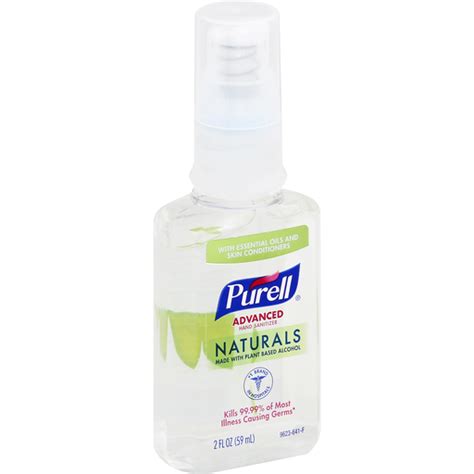 Purell Hand Sanitizer Advanced Naturals Hand Soaps Sanitizers