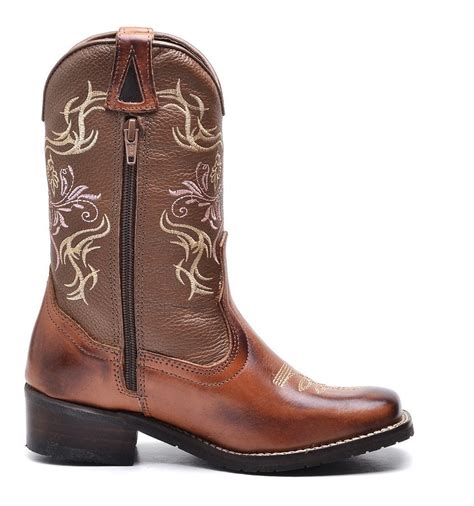 Bota Country Texana Nossa Senhora Aparecida Bico Quadrado R